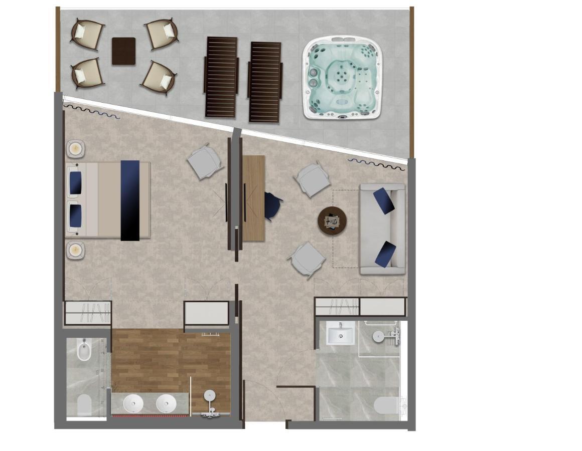 Luxury Hotel Riva Малинска Екстериор снимка Floorplan of a typical suite